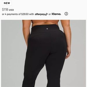 Lululemon “Groove Super-High-Rise Flared Pant” Nulu fabric